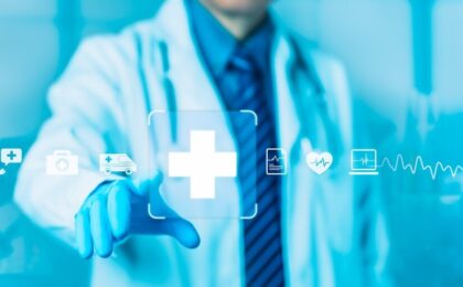 Illustrazione sull'uso dell'intelligenza artificiale in sanità