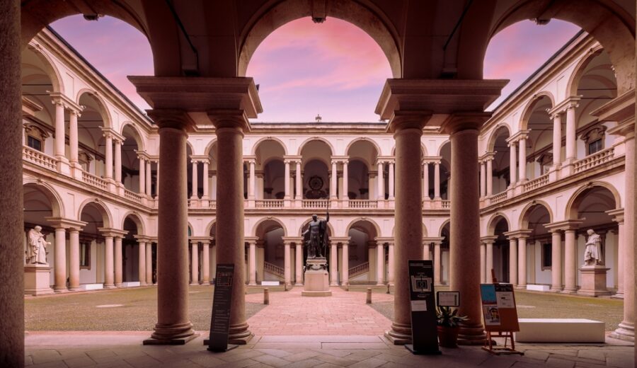 Vista della Grande Brera a Milano