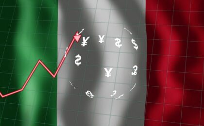 Grafico sull'andamento delle quotate italiane