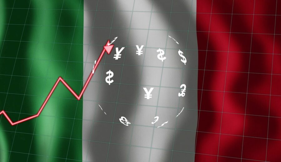 Grafico sull'andamento delle quotate italiane
