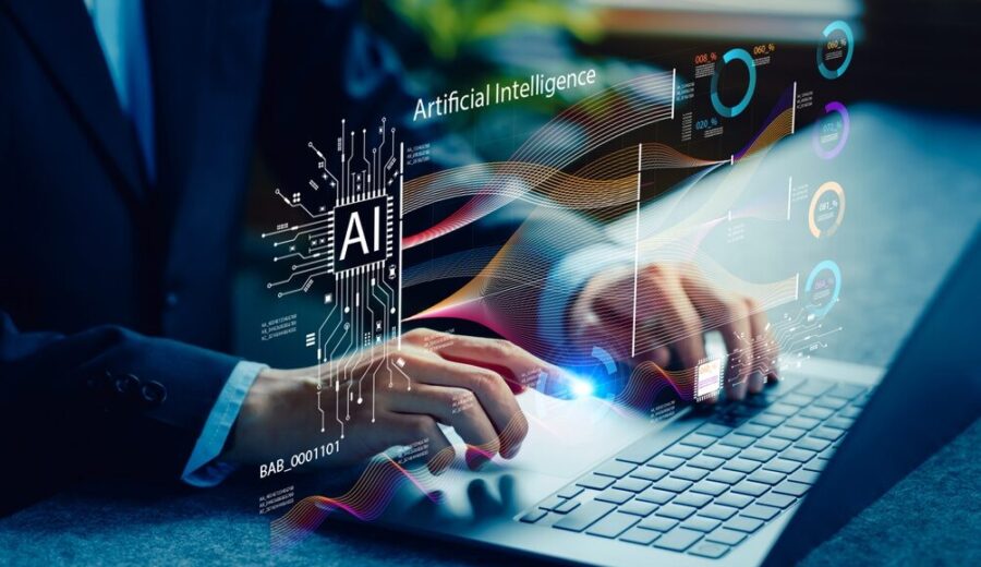 Immagine rappresentativa dell'intelligenza artificiale negli uffici